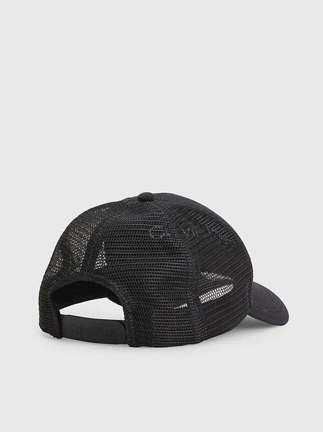Black Calvin Klein Organic Cotton Trucker Men Cap | BJQO-17485