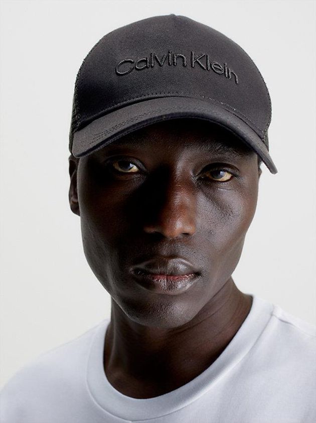 Black Calvin Klein Organic Cotton Trucker Men Cap | BJQO-17485