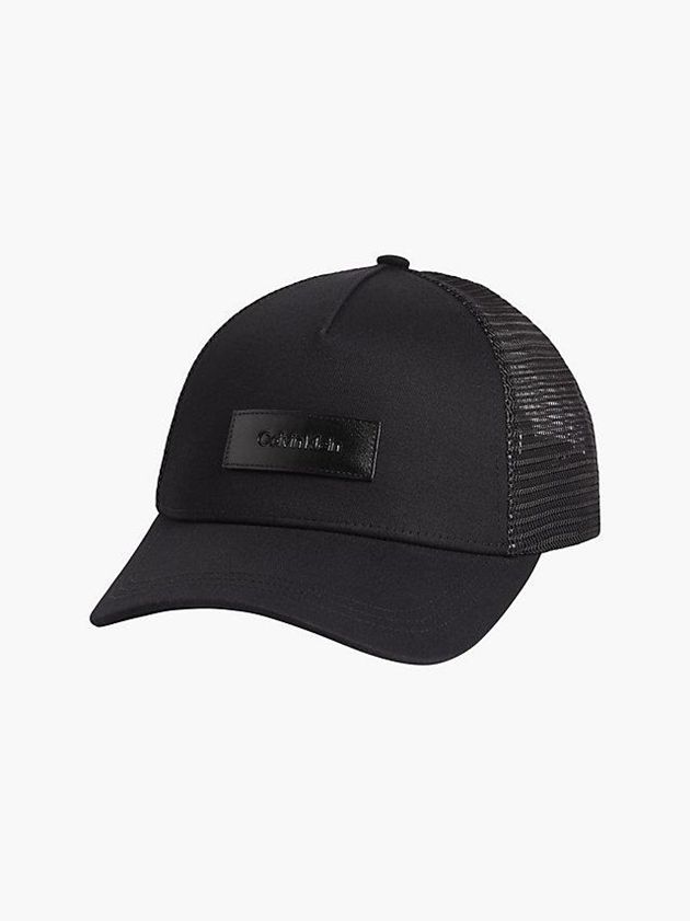 Black Calvin Klein Organic Cotton Trucker Men Cap | QBTX-42576