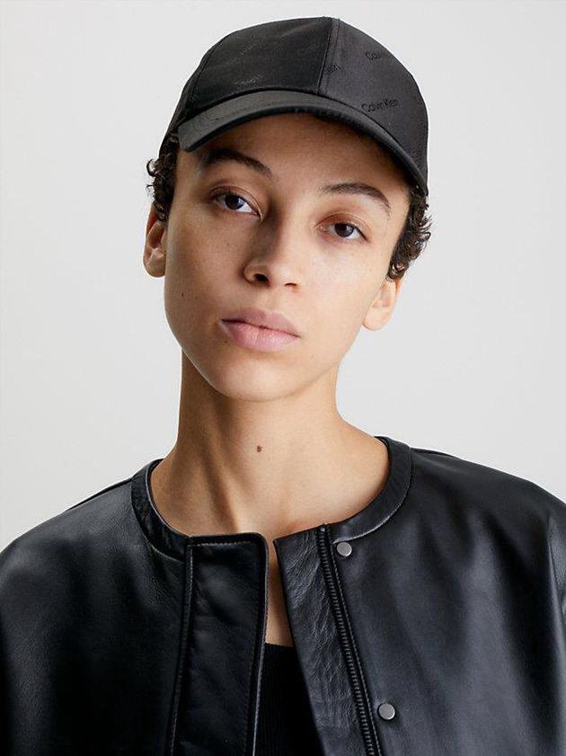 Black Calvin Klein Organic Cotton Women Cap | GNQU-90483