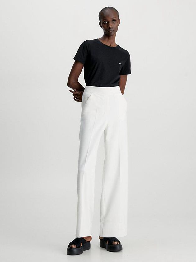 Black Calvin Klein Organic Cotton Women T-Shirt | BVCI-71683