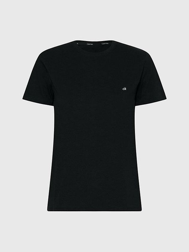 Black Calvin Klein Organic Cotton Women T-Shirt | BVCI-71683