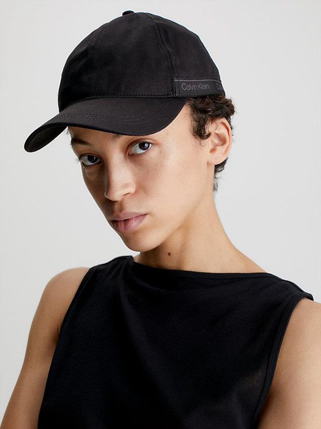Black Calvin Klein Organic Cotton Women Cap | OHBL-90643