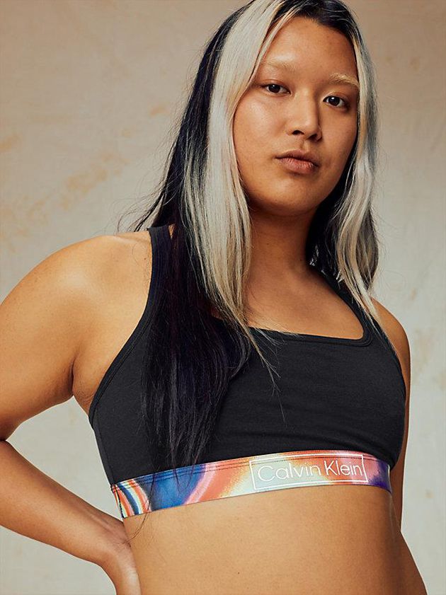 Black Calvin Klein Organic Cotton - Pride Women Bra | CNXH-49618