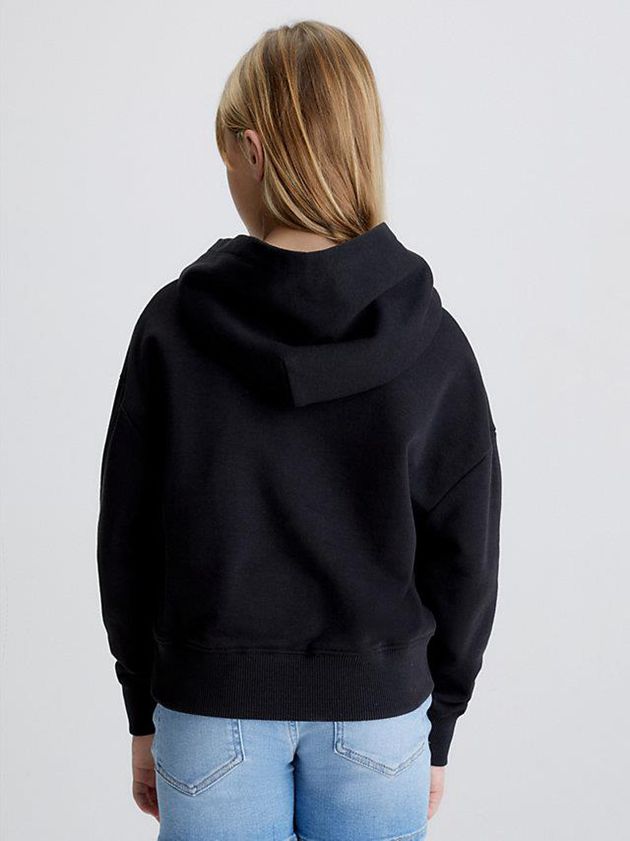Black Calvin Klein Oversized Girls's Hoodie | QDIP-92073