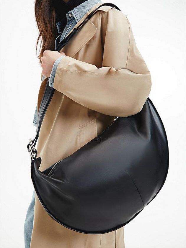 Black Calvin Klein Oversized Hobo Women Bags | FCNI-08746