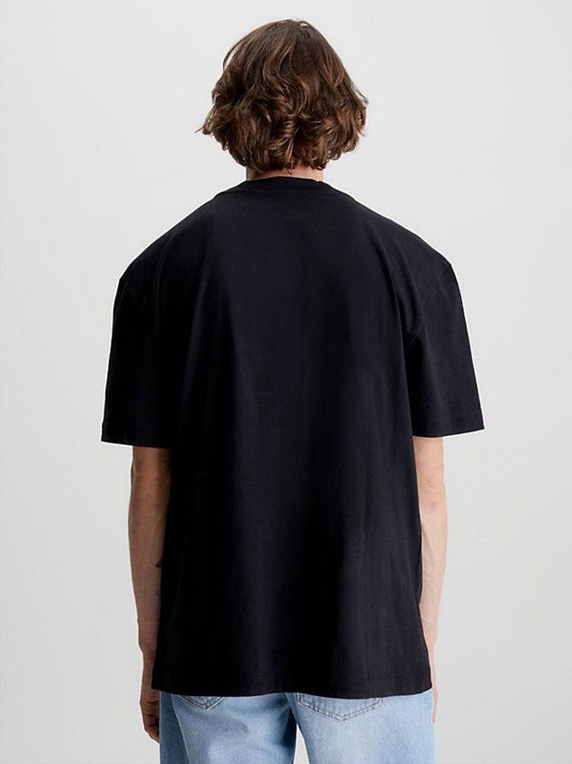 Black Calvin Klein Oversized Monogram Men T-Shirt | WTMU-47629