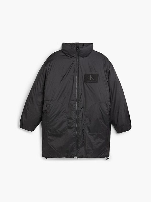 Black Calvin Klein Oversized Packable Puffer Women Coat | BVHY-96402