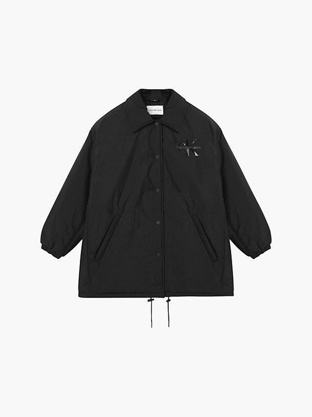 Black Calvin Klein Oversized Padded Coach Women Jacket | IGEA-32510