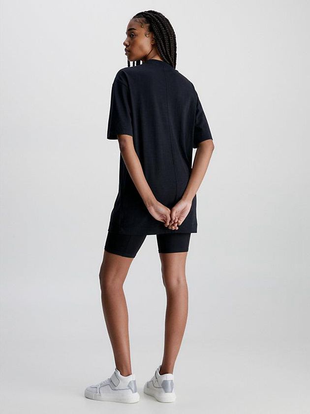 Black Calvin Klein Oversized T-Shirt Women Dress | MAHK-14578
