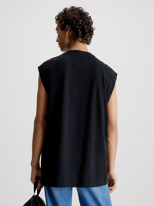 Black Calvin Klein Oversized Tank Men Top | EOYS-95673