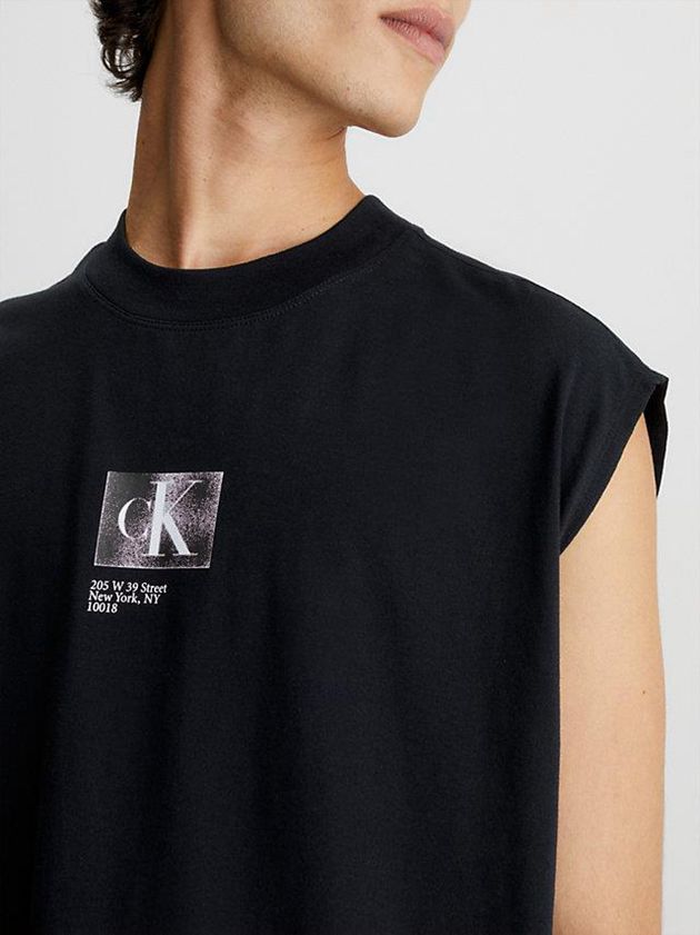 Black Calvin Klein Oversized Tank Men Top | EOYS-95673
