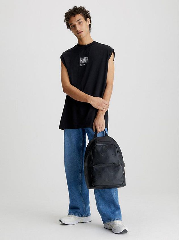 Black Calvin Klein Oversized Tank Men Top | EOYS-95673