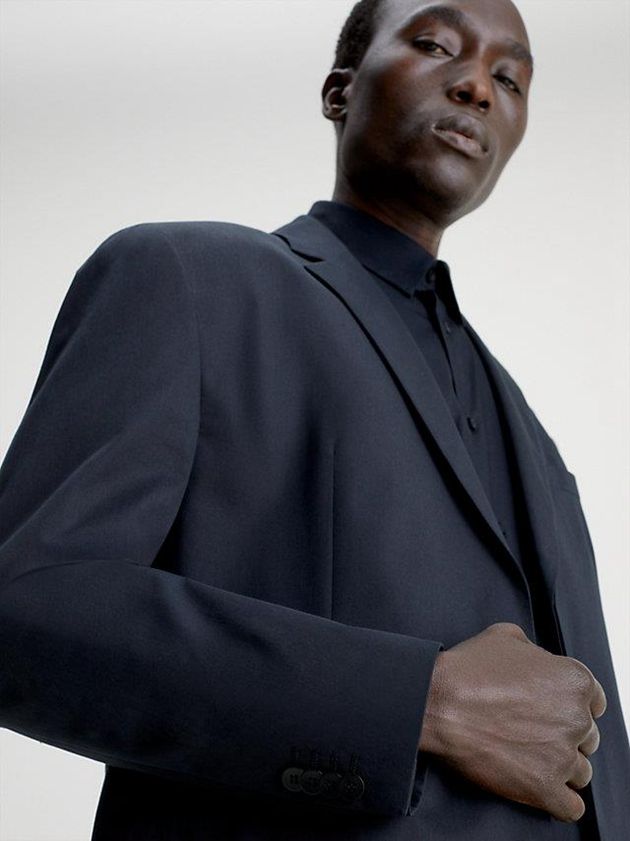 Black Calvin Klein Oversized Unconstructed Men Blazer | UHYJ-40159