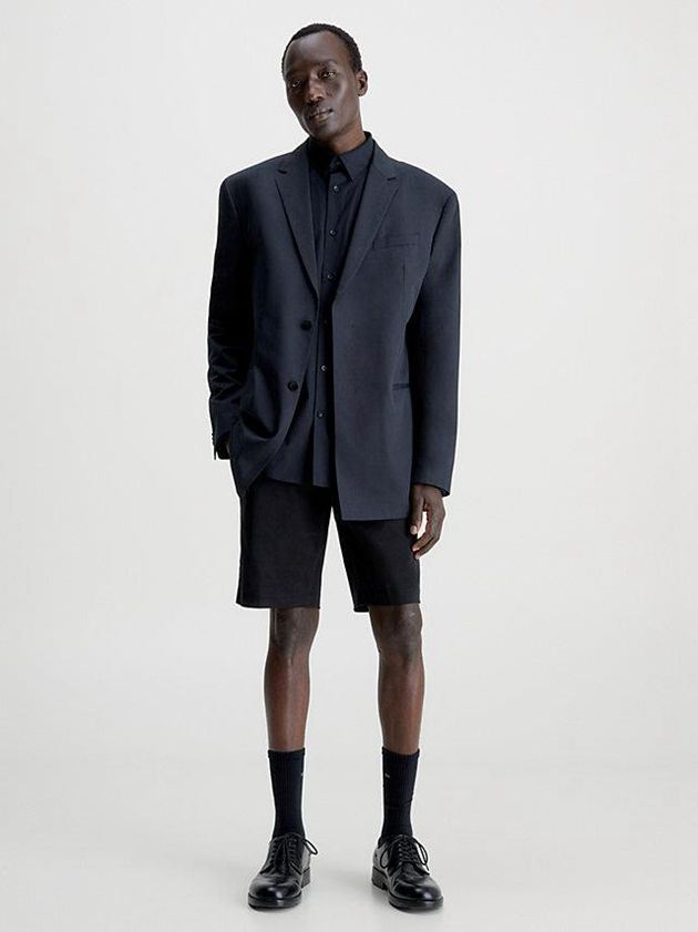Black Calvin Klein Oversized Unconstructed Men Blazer | UHYJ-40159