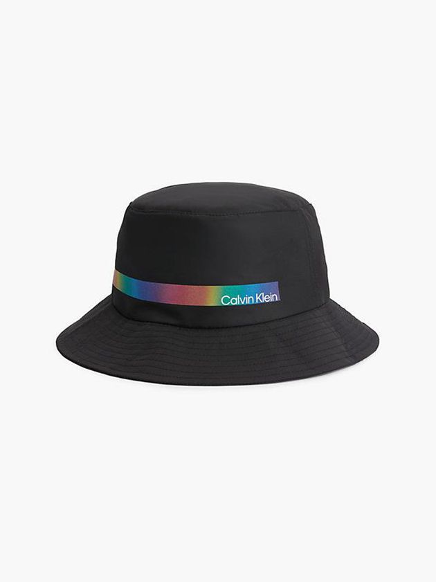 Black Calvin Klein Packable Bucket - Pride Women Cap | DTLE-68235