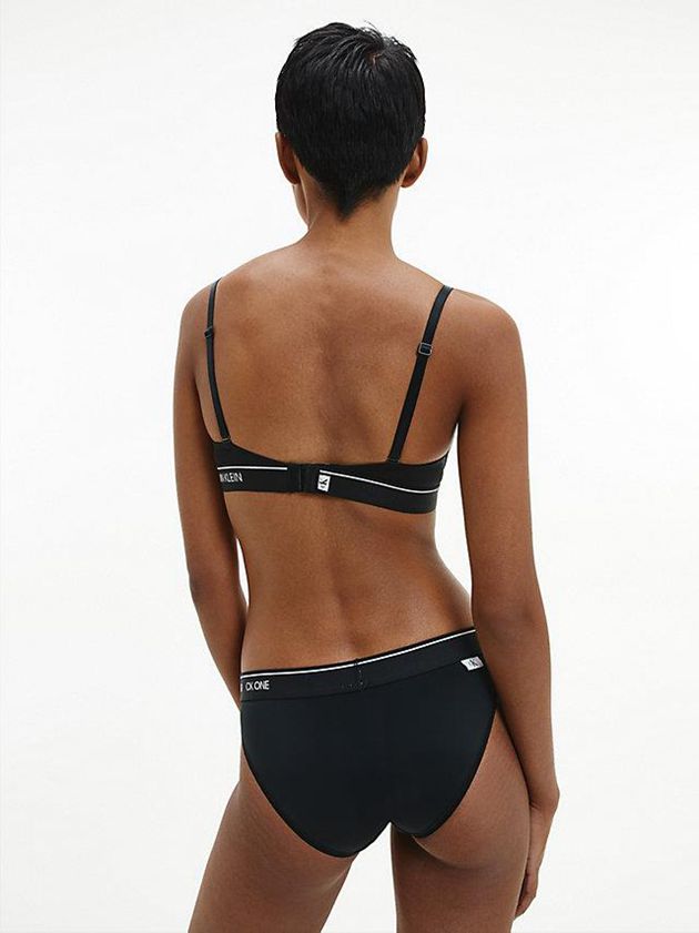 Black Calvin Klein Plunge Push-Up - CK One Women Bra | BUFK-91753
