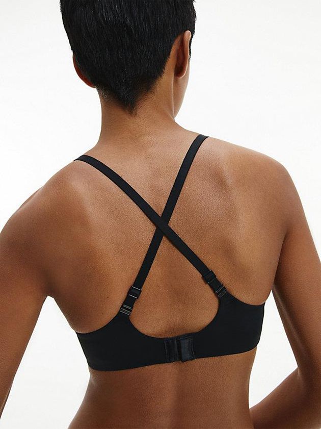 Black Calvin Klein Plunge Push-Up - Calvin Klein Form Women Bra | GMCX-70349