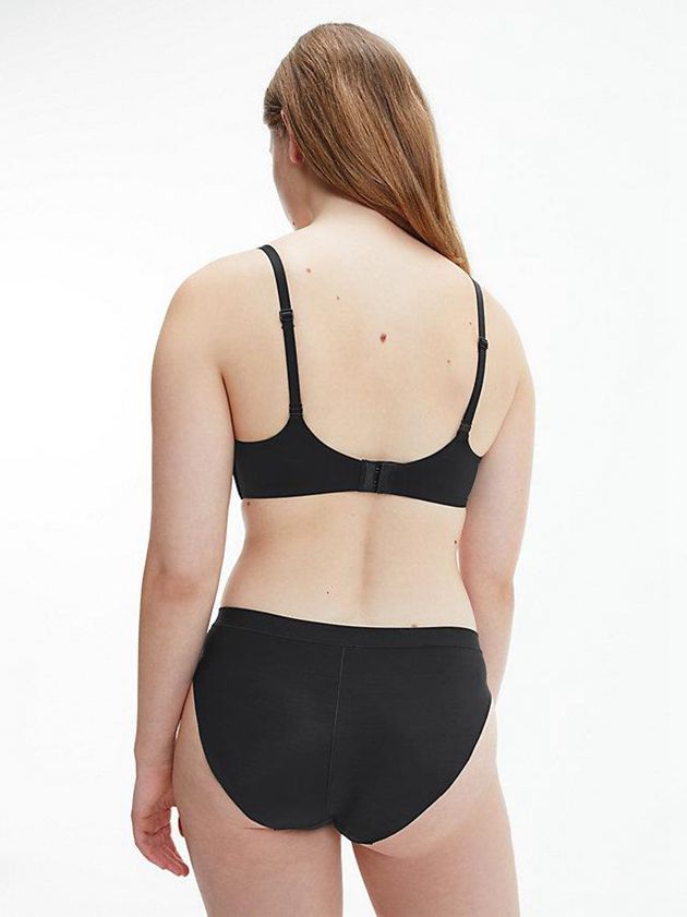 Black Calvin Klein Plunge Push-Up - Calvin Klein Form Women Bra | GMCX-70349