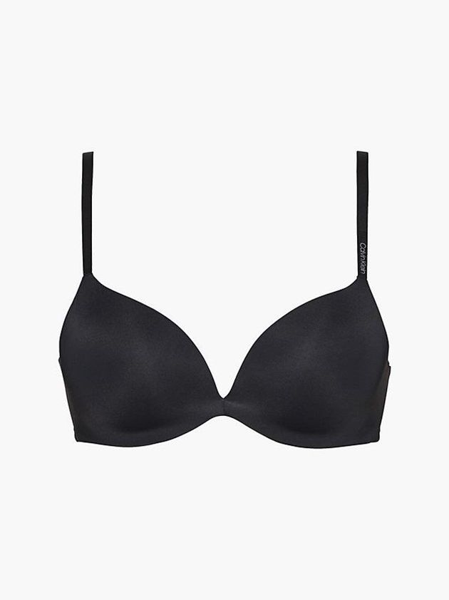Black Calvin Klein Plunge Push-Up - Calvin Klein Form Women Bra | GMCX-70349