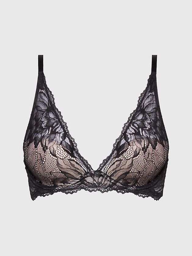 Black Calvin Klein Plunge - Seductive Comfort Women Bra | IVPC-13602