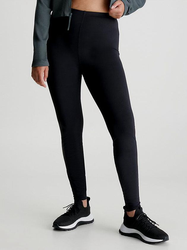 Black Calvin Klein Pocket Gym Women Leggings | UYWZ-76018