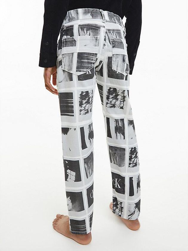 Black Calvin Klein Polaroid Printed Logo Boys's Jeans | BNZE-75864