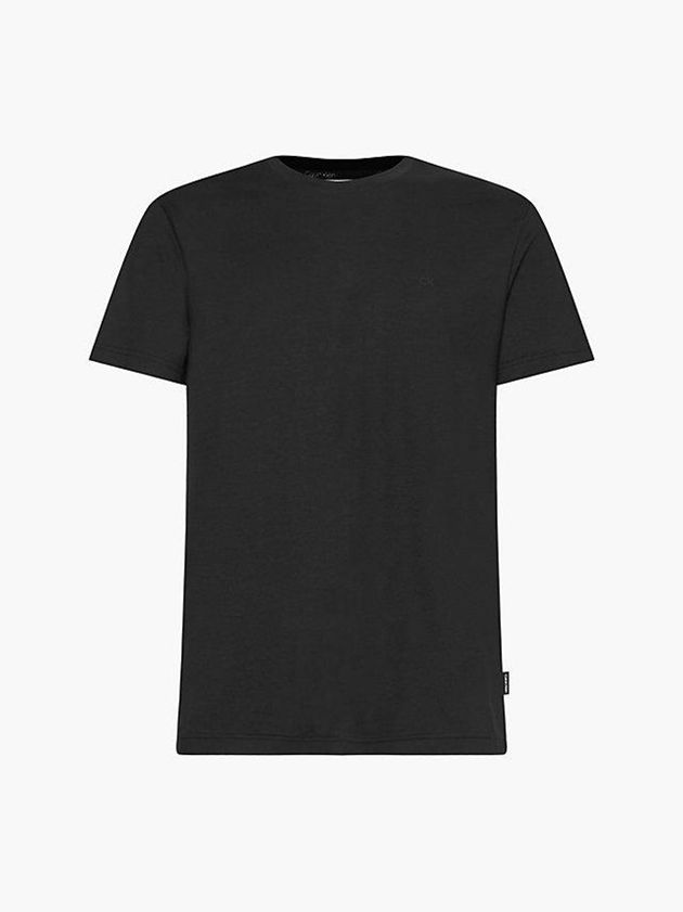 Black Calvin Klein Premium Cotton Men T-Shirt | EIPO-89745
