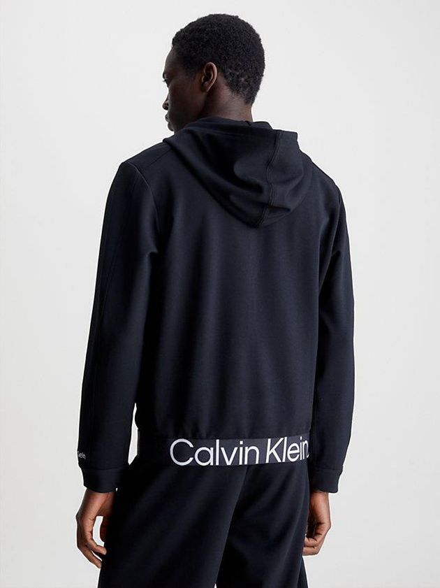 Black Calvin Klein Pullover Men Hoodie | IJUF-34582