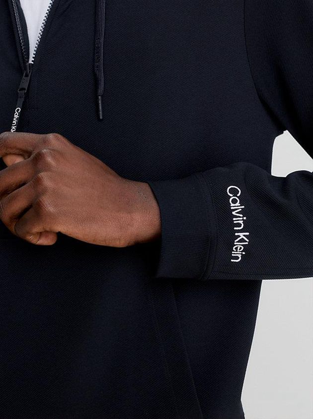 Black Calvin Klein Pullover Men Hoodie | IJUF-34582