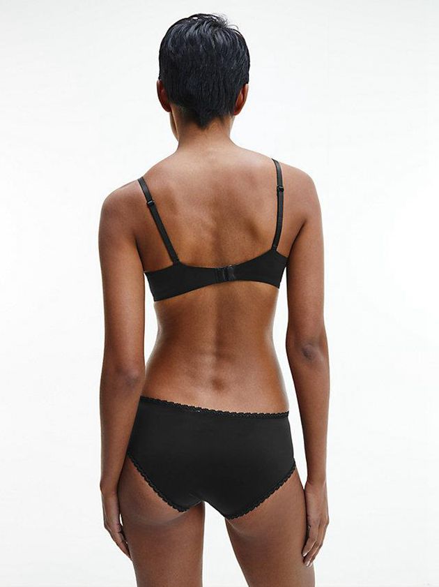 Black Calvin Klein Push-Up - Seductive Comfort Women Bra | QGCB-21803