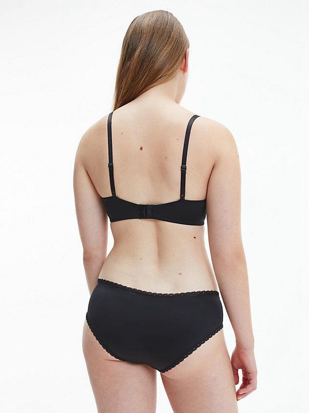 Black Calvin Klein Push-Up - Seductive Comfort Women Bra | QGCB-21803