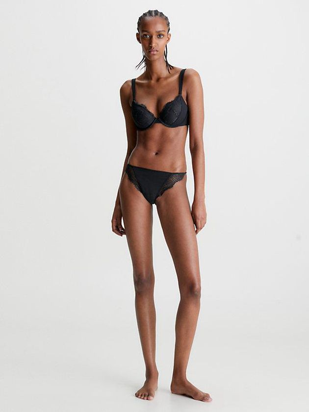 Black Calvin Klein Push Up Women Bra | BTKF-39052