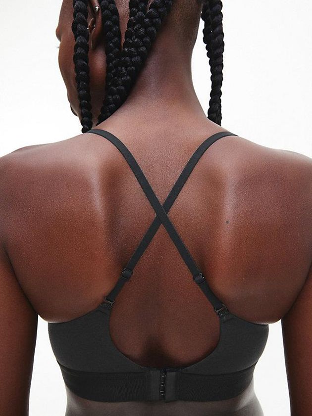 Black Calvin Klein Push Up - Embossed Icon Women Bra | CABX-91560