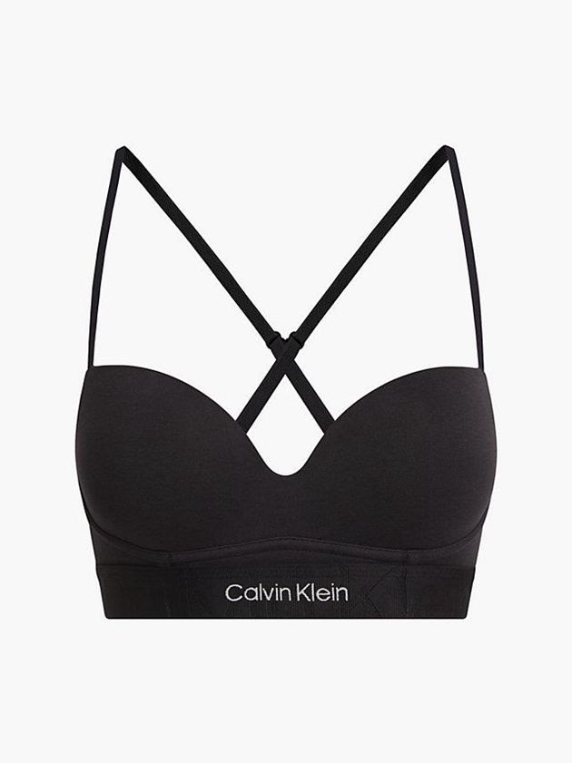 Black Calvin Klein Push Up - Embossed Icon Women Bra | CABX-91560