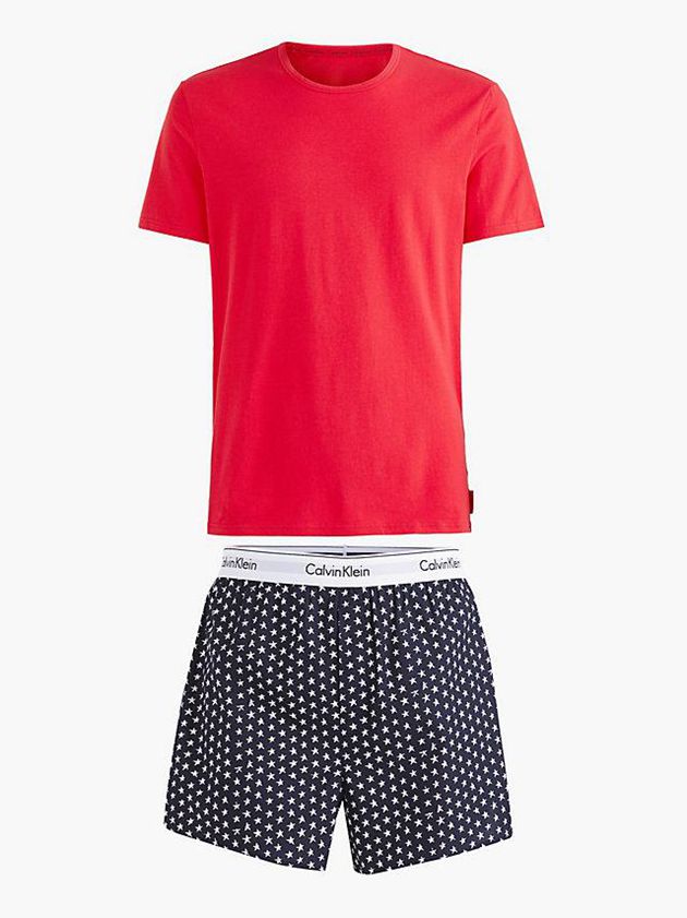Black Calvin Klein Pyjama Set Men Shorts | HETB-65489