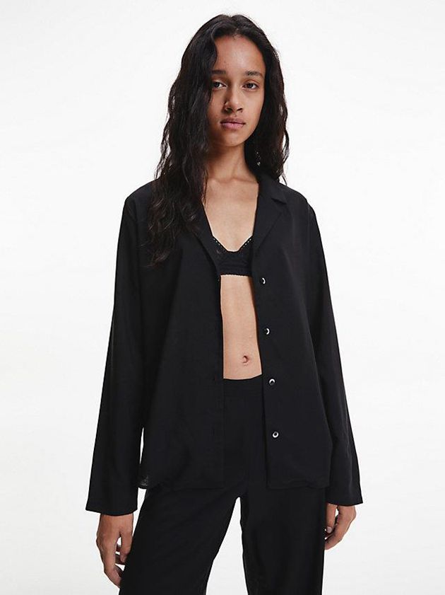 Black Calvin Klein Pyjama Women Top | YSZQ-98143