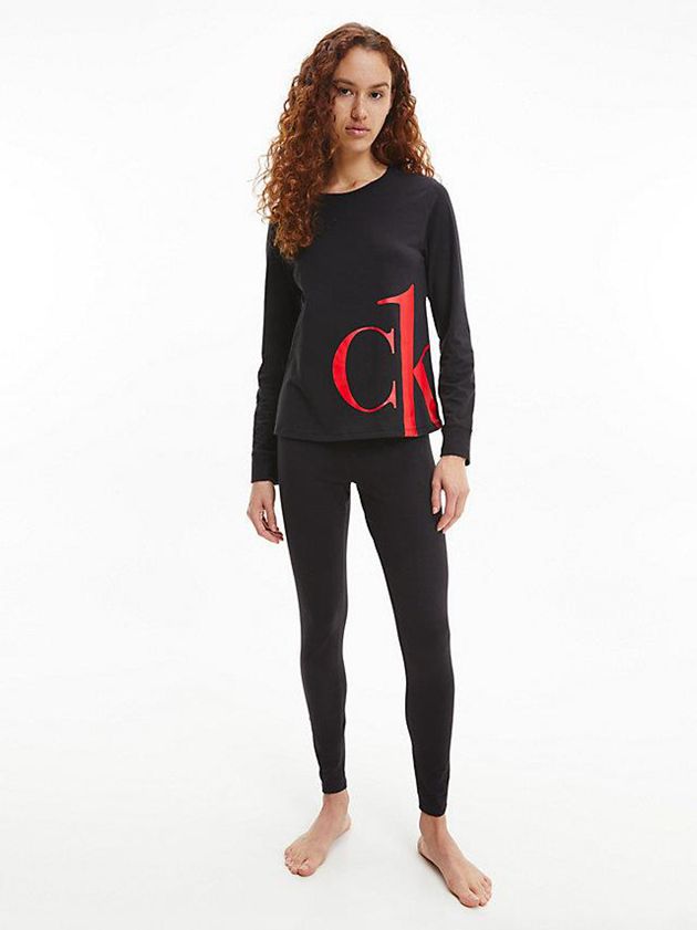 Black Calvin Klein Pyjama - CK One Women Top | NPTF-15642