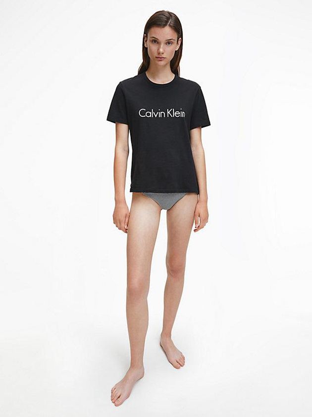 Black Calvin Klein Pyjama - Comfort Cotton Women Top | RPJG-60935