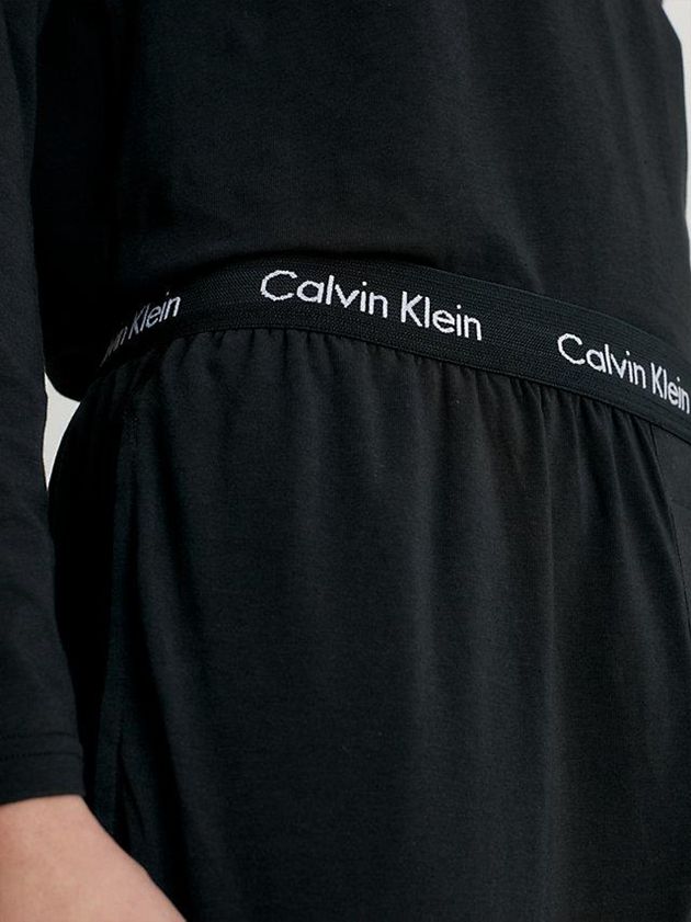 Black Calvin Klein Pyjama - Cotton Stretch Men Pants | ZFUR-04517