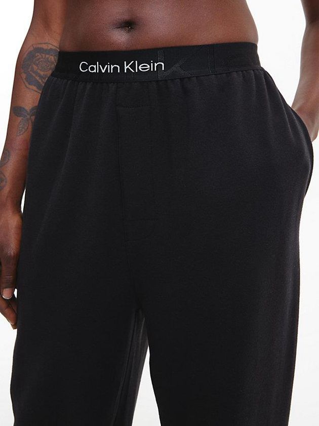 Black Calvin Klein Pyjama - Embossed Icon Women Pants | JZQR-43160