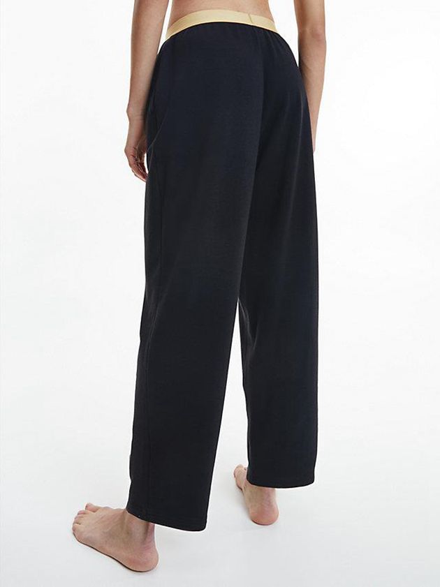 Black Calvin Klein Pyjama - Embossed Icon Women Pants | AHGY-03124