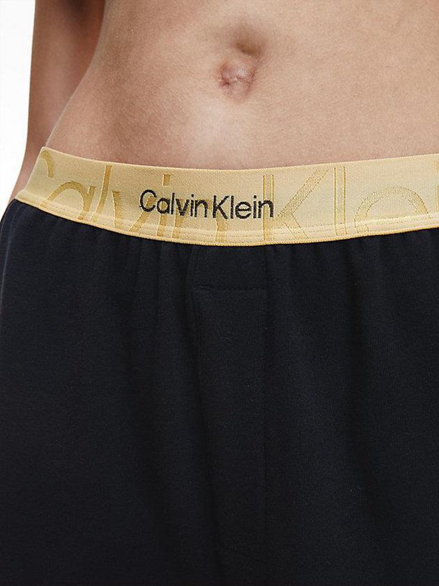 Black Calvin Klein Pyjama - Embossed Icon Women Pants | AHGY-03124