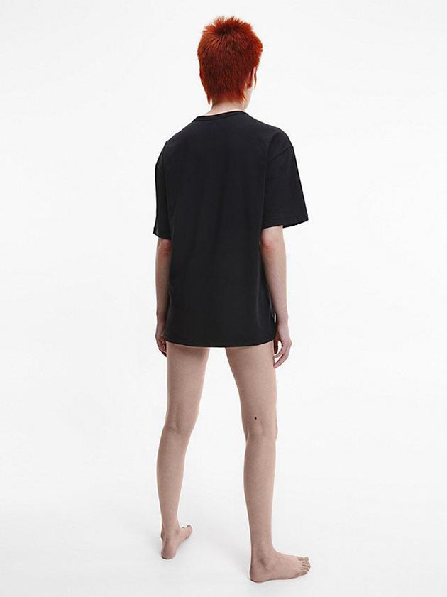 Black Calvin Klein Pyjama - Embossed Icon Women Top | HJOP-38165