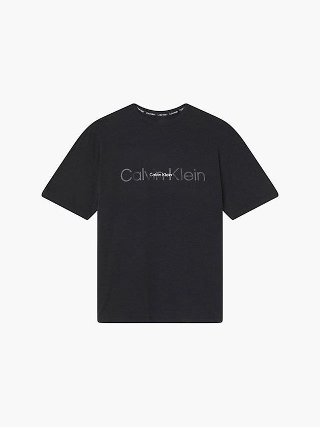 Black Calvin Klein Pyjama - Embossed Icon Women Top | HJOP-38165