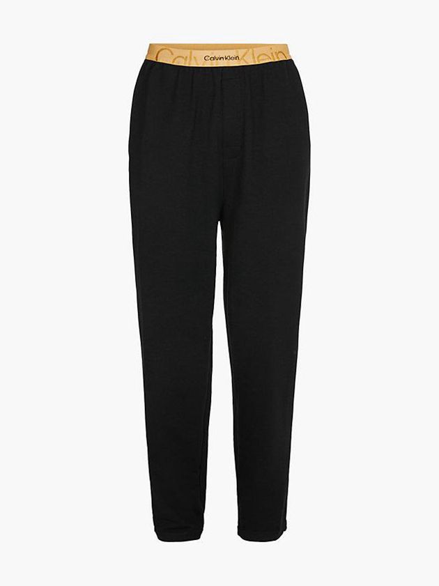 Black Calvin Klein Pyjama - Embossed Icon Men Pants | OHPU-64950