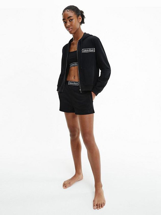 Black Calvin Klein Pyjama - Reimagined Heritage Women Shorts | AGUD-78635