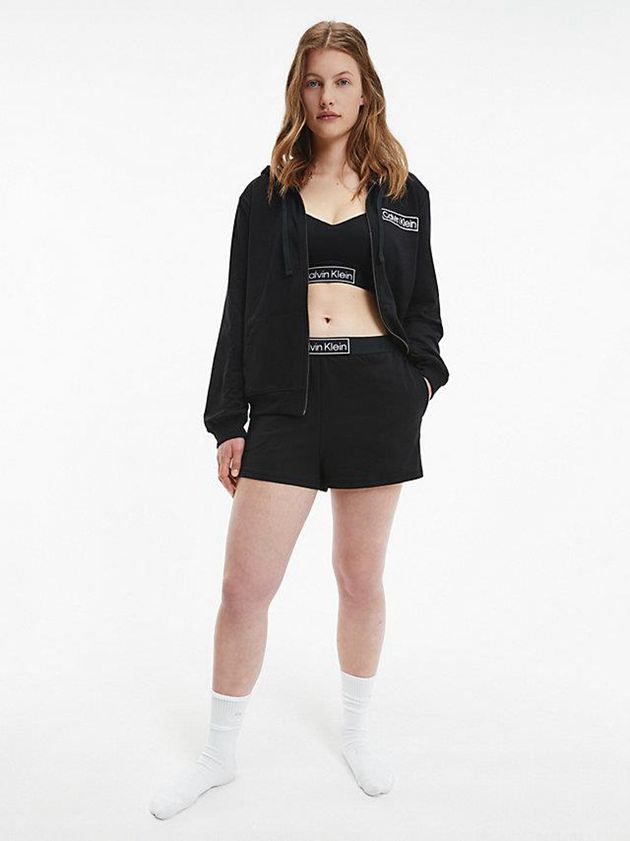 Black Calvin Klein Pyjama - Reimagined Heritage Women Shorts | AGUD-78635