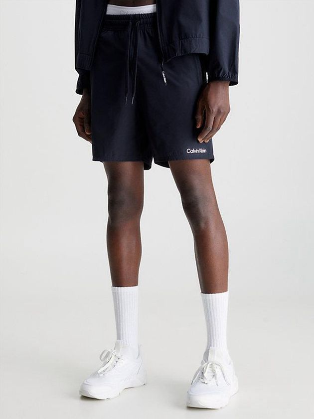 Black Calvin Klein Quick-Dry Gym Men Shorts | BPSK-10594
