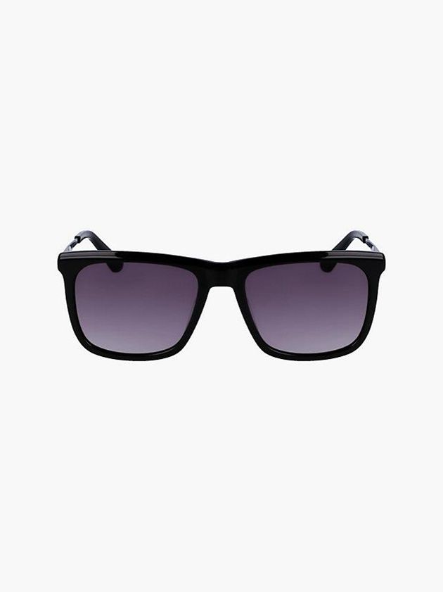 Black Calvin Klein Rectangle Men Sunglasses | LDZT-53087